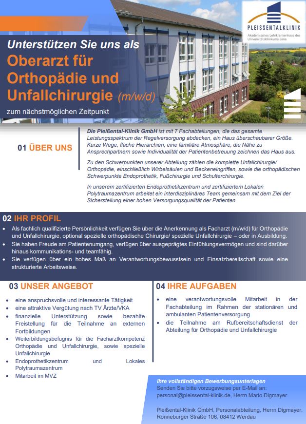 OA Orthopädie Unfallchirurgie